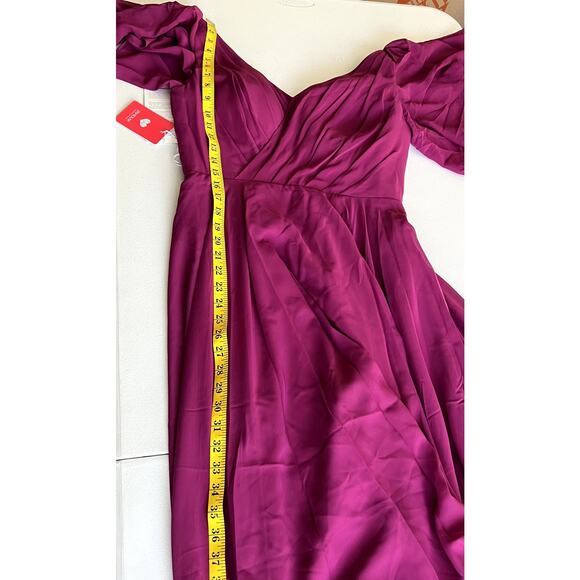 JJ'S House A-line Dress Women Sz 10 Orchid V-Neck Bridesmaid Party Prom NEW - Picture 6 of 13